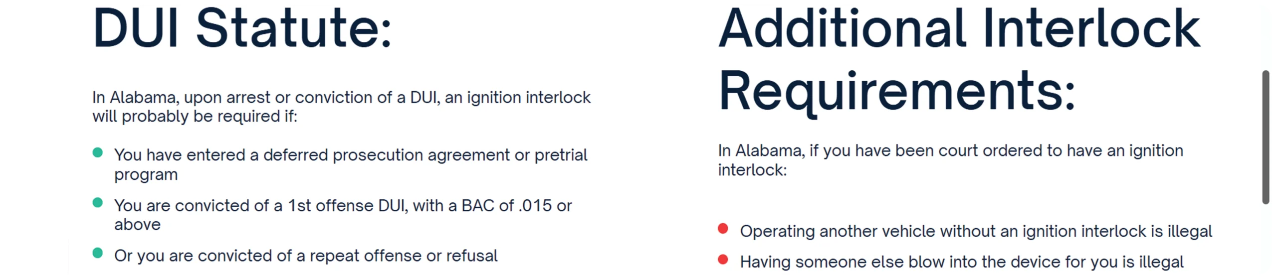 new ignition interlock device website screenshot: Louisiana ignition interlock law resources